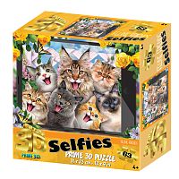 Puzzle Prime 3D 63 pieces: Selfies of furry friends